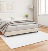 VidaXL Nep Konijnenbont Tapijt Olite Wit 160 x 230 cm Polyester