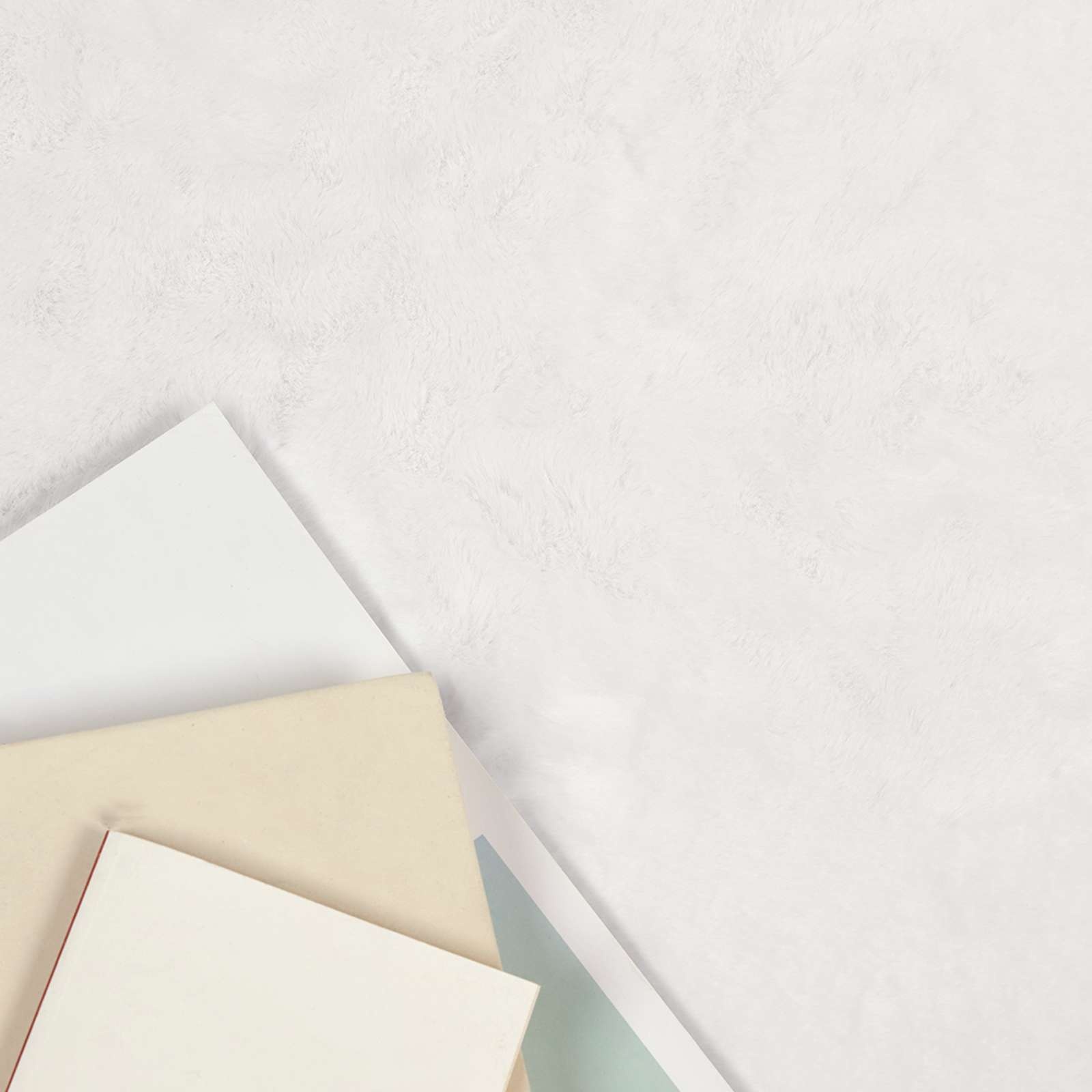 VidaXL Nep Konijnenbont Tapijt Olite Wit 100 x 200 cm Polyester