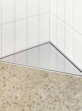 VidaXL 2 in 1 Driehoek Doucheafvoer Zilver 25 x 25 cm