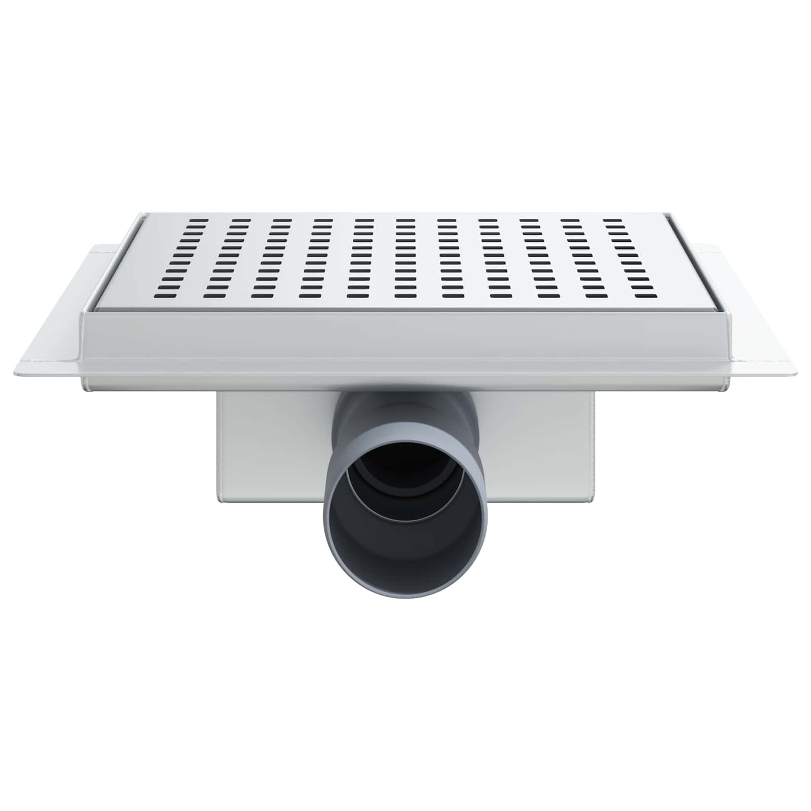 VidaXL 2 in 1 doucheafvoer Zilver 20 x 20 cm Roestvrij staal 304