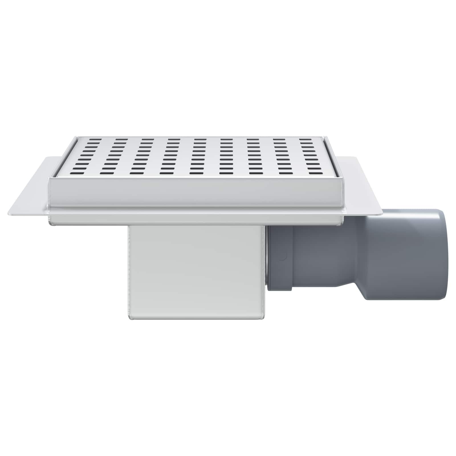 VidaXL 2 in 1 doucheafvoer Zilver 15 x 15 cm Roestvrij staal 304