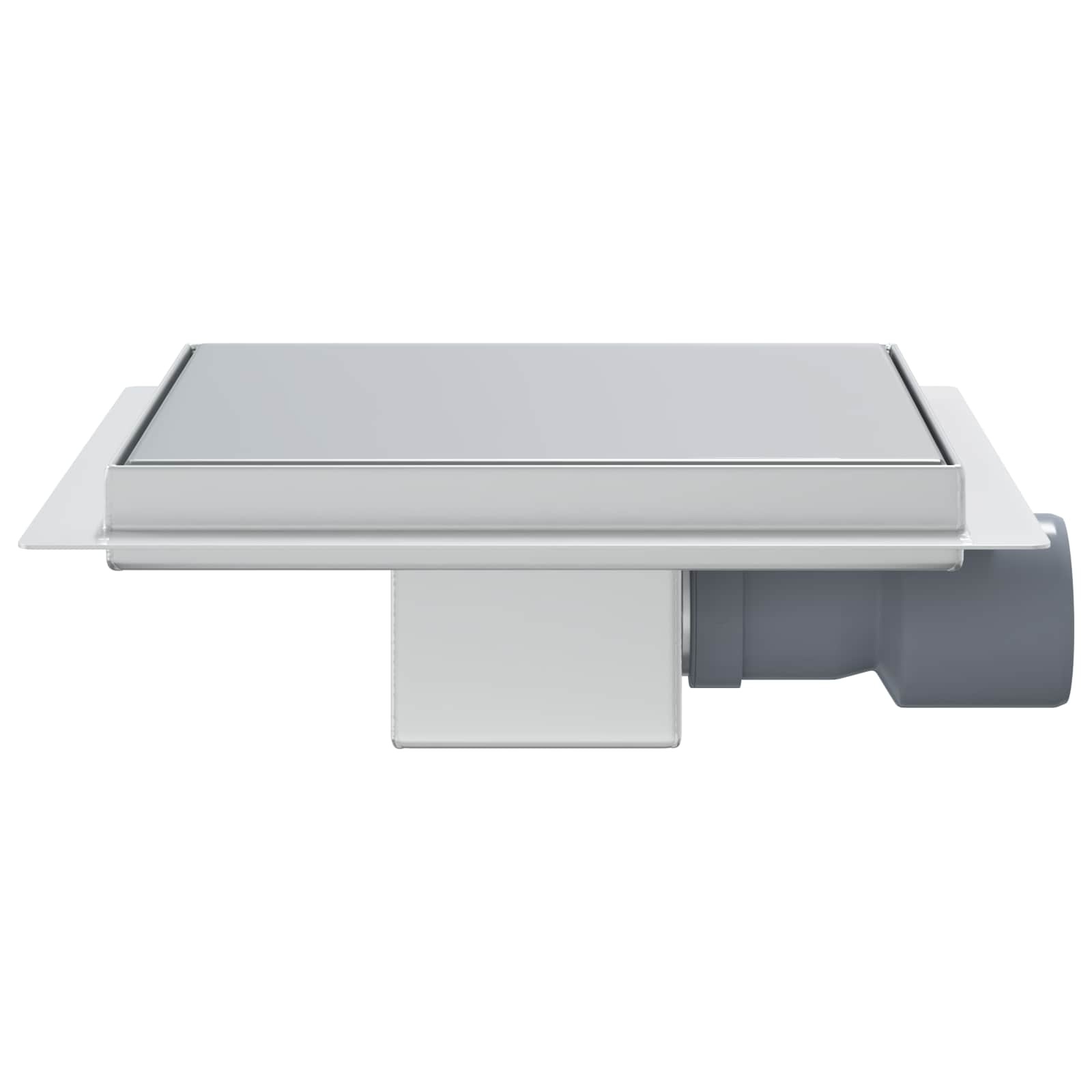 VidaXL 2 in 1 doucheafvoer Zilver 20 x 20 cm Roestvrij staal 304