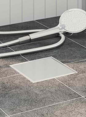 VidaXL 2 in 1 doucheafvoer Zilver 15 x 15 cm Roestvrij staal 304