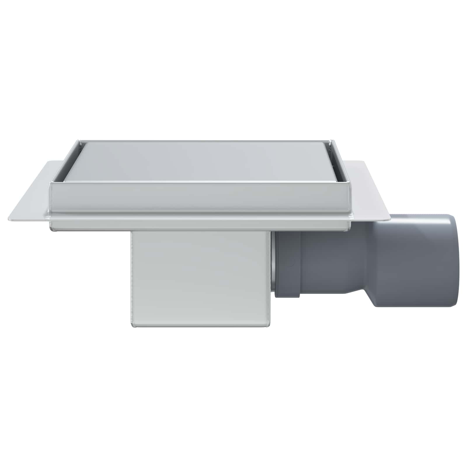 VidaXL 2 in 1 doucheafvoer Zilver 15 x 15 cm Roestvrij staal 304