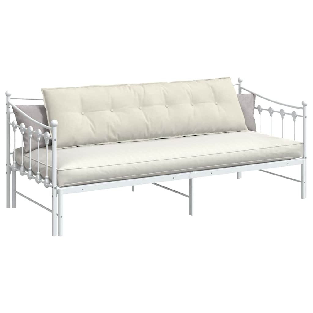 VidaXL Rugkussen Crème 180 x 50 cm Cordstof