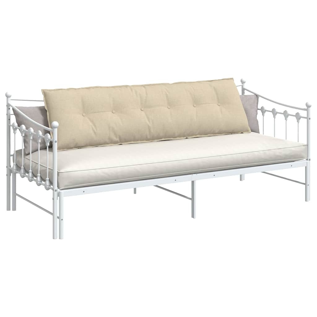 VidaXL Rugkussen Crème 180 x 19 x 50 cm Stof