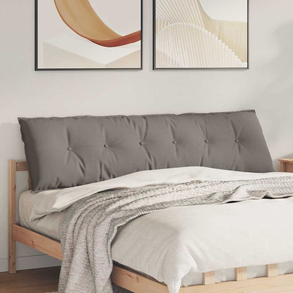 VidaXL Rugkussen Taupe 180 x 19 x 50 cm Stof