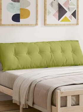 VidaXL Rugkussen Lichtgroen 160 x 19 x 50 cm Stof