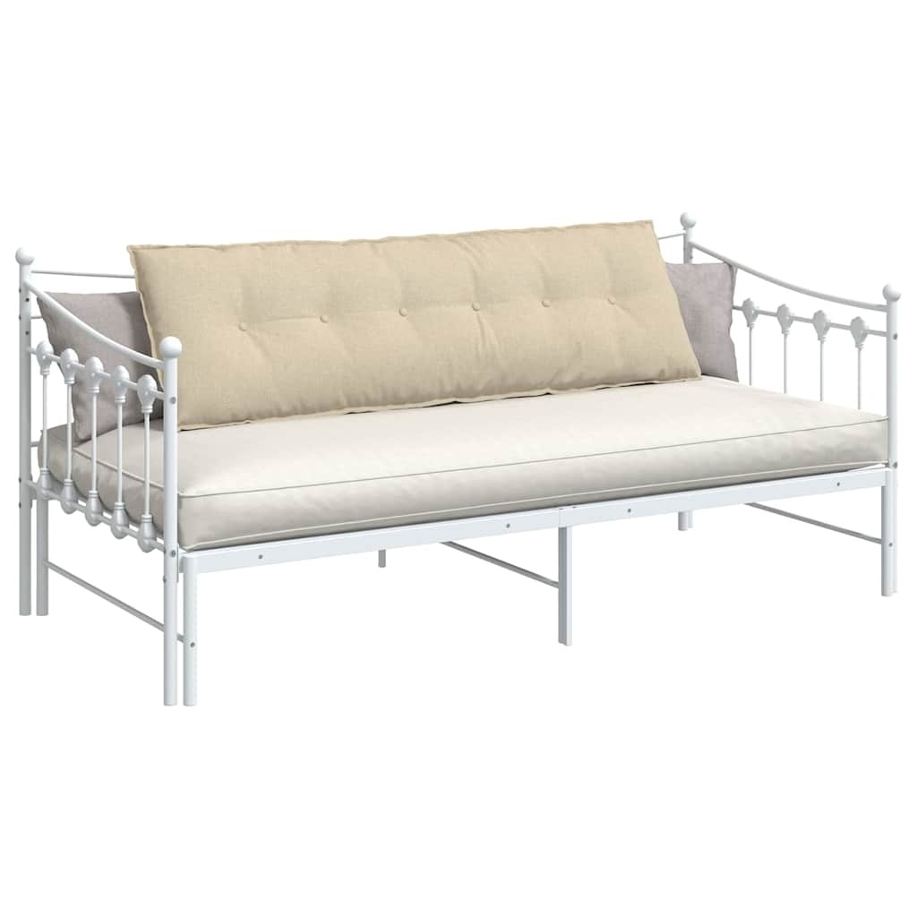 VidaXL Rugkussen Crème 160 x 19 x 50 cm Stof