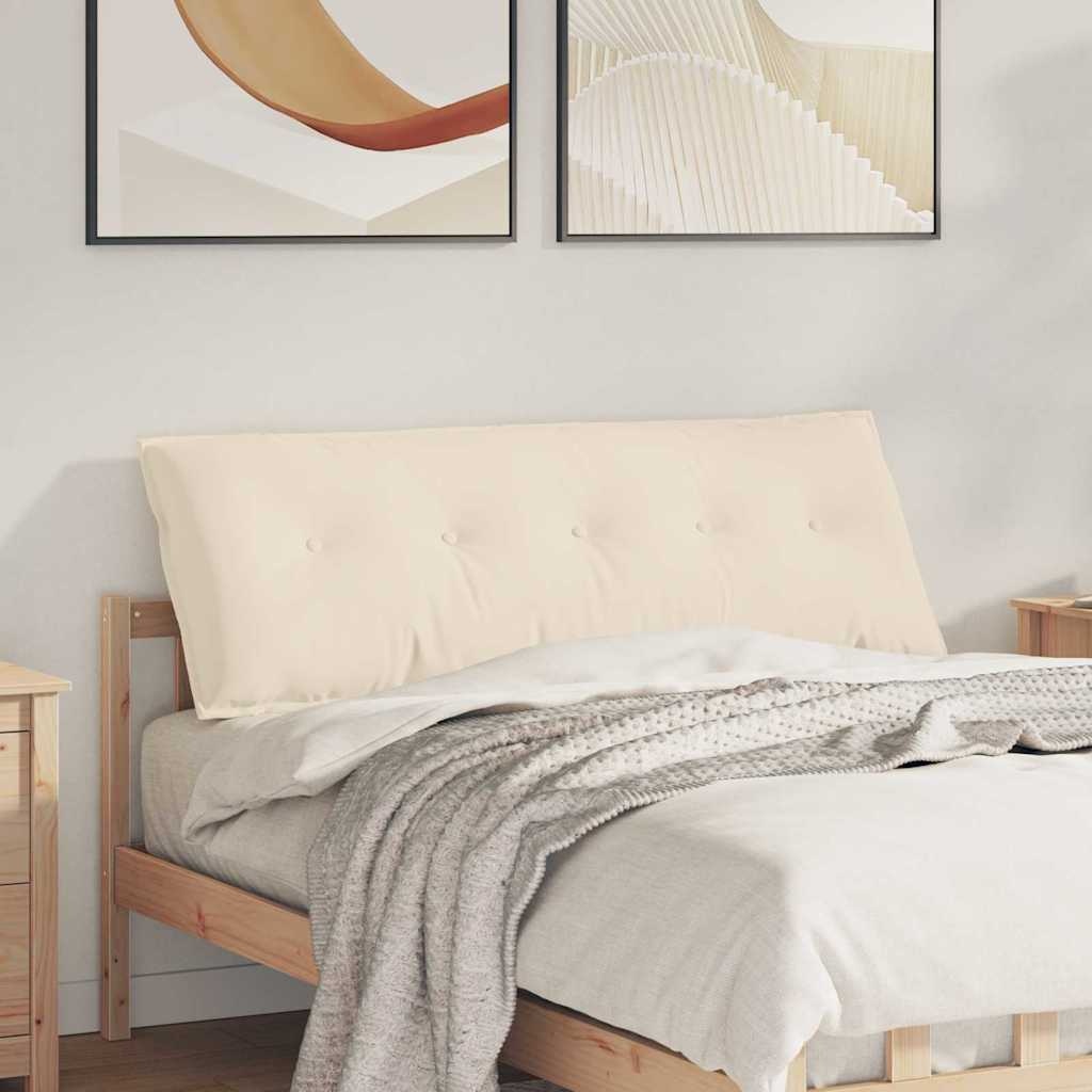 VidaXL Rugkussen Beige 140 x 50 cm Microvezel Stof