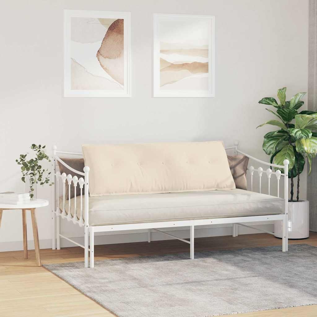VidaXL Rugkussen Beige 140 x 50 cm Microvezel Stof