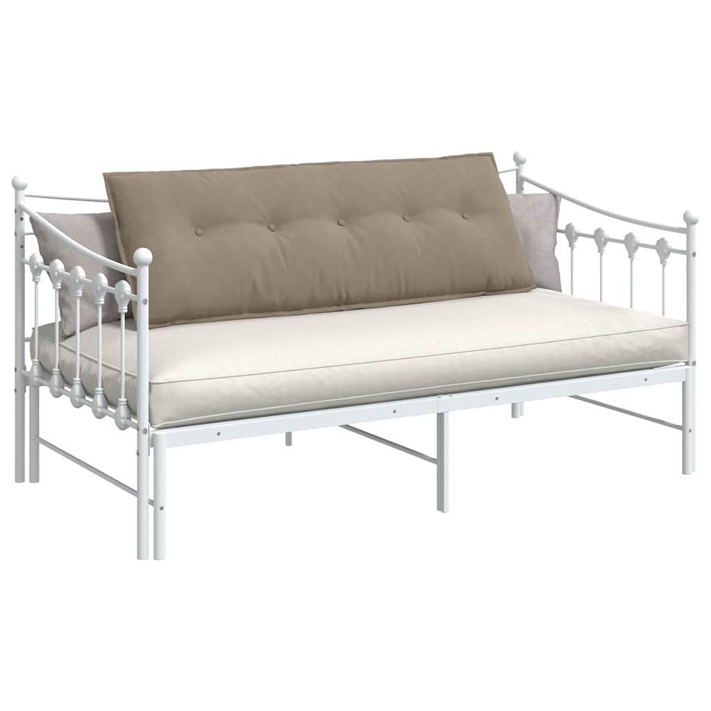 VidaXL Rugkussen Taupe 140 x 50 cm Microvezel Stof