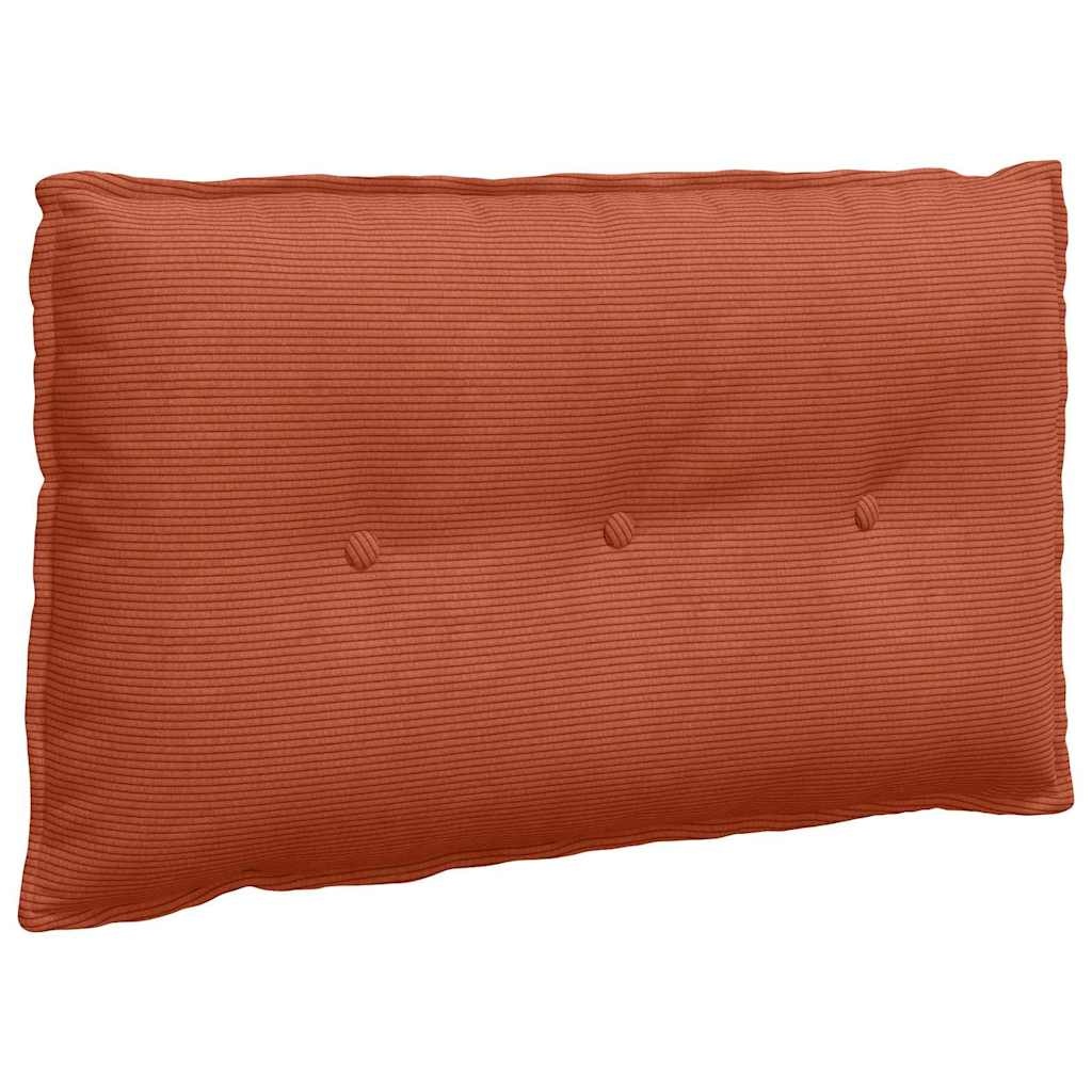 VidaXL Rugkussen Rood-oranje 80 x 50 cm Cordstof