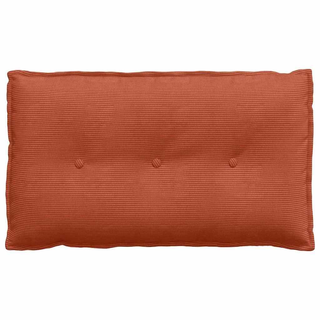 VidaXL Rugkussen Rood-oranje 80 x 50 cm Cordstof
