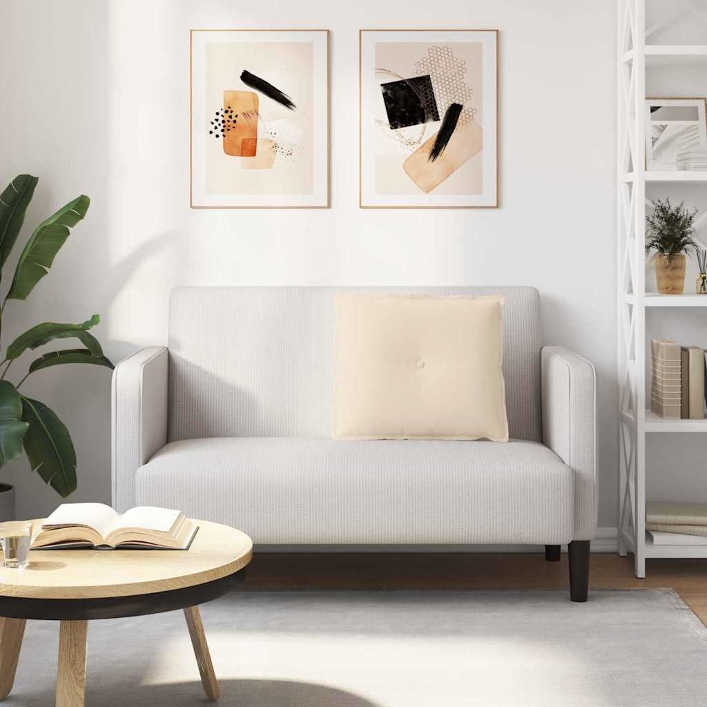 VidaXL Rugkussen Beige 60 x 50 cm Microvezel Stof