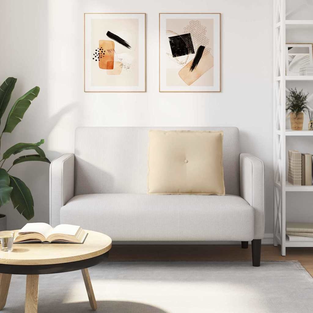 VidaXL Rugkussen Crème 60 x 50 cm Microvezel Stof