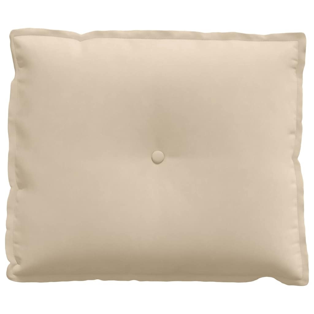 VidaXL Rugkussen Crème 60 x 50 cm Microvezel Stof