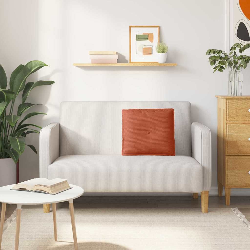 VidaXL Rugkussen Rood-oranje 50 x 45 cm Cordstof