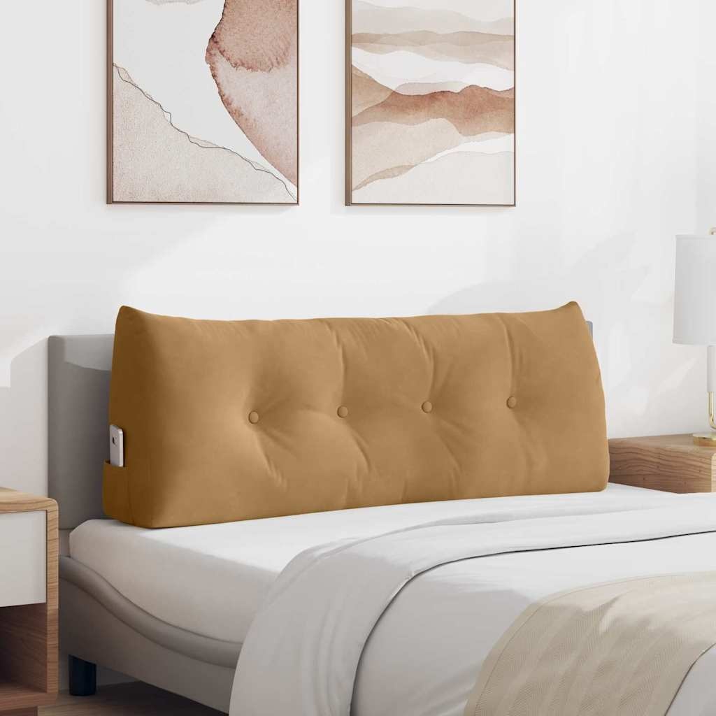 VidaXL Rugkussen Bruin 120 x 24 x 50 cm Fluweel