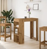 VidaXL Bartafel met rekken 102x50x103,5 cm hout artisanaal eikenkleur