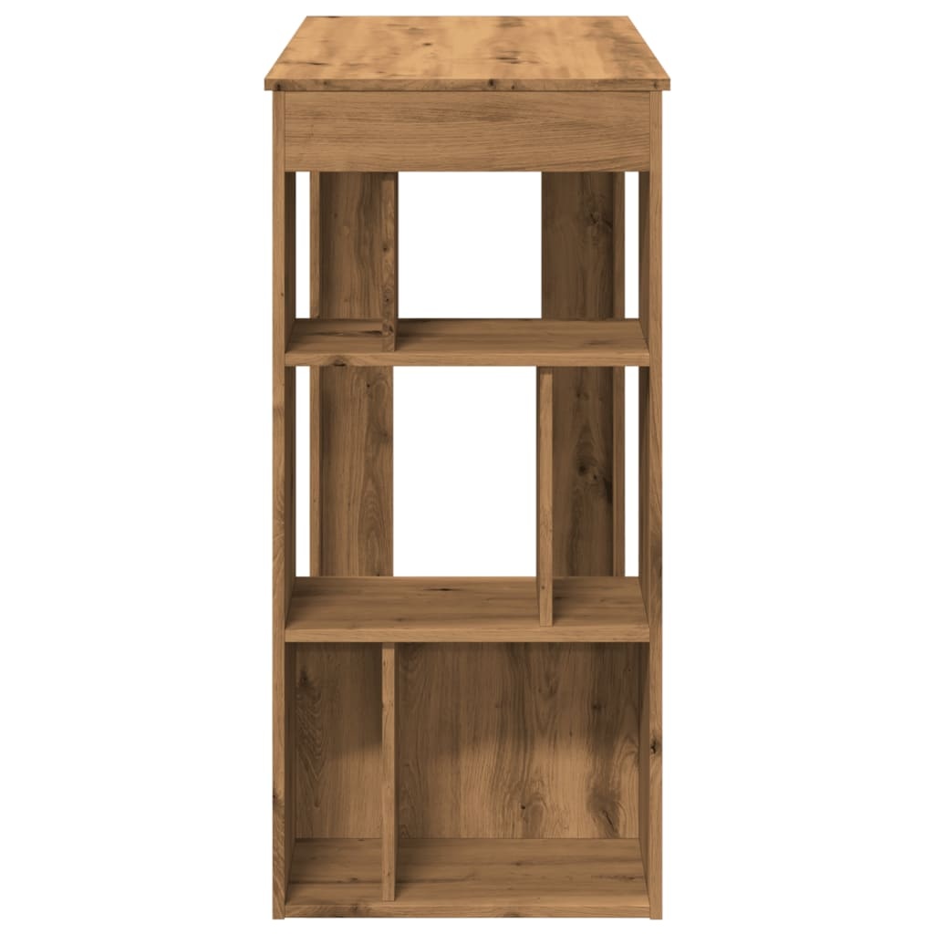 VidaXL Bartafel met rekken 102x50x103,5 cm hout artisanaal eikenkleur