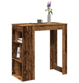 VidaXL Bartafel met rekken 102x50x103,5 cm bewerkt hout oud houtkleur