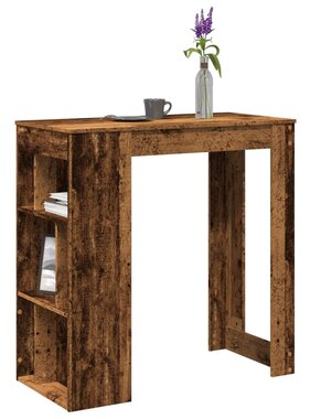 VidaXL Bartafel met rekken 102x50x103,5 cm bewerkt hout oud houtkleur
