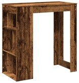 VidaXL Bartafel met rekken 102x50x103,5 cm bewerkt hout oud houtkleur