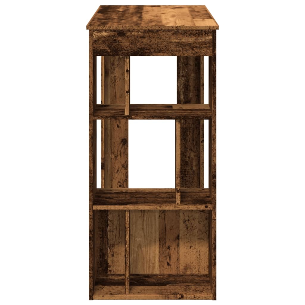VidaXL Bartafel met rekken 102x50x103,5 cm bewerkt hout oud houtkleur
