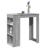 VidaXL Bartafel met rekken 102x50x103,5 cm bewerkt hout grijs sonoma