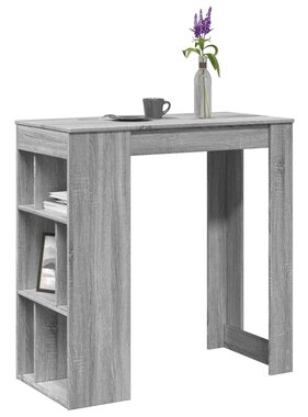 VidaXL Bartafel met rekken 102x50x103,5 cm bewerkt hout grijs sonoma