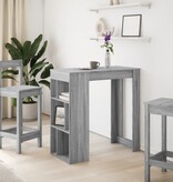 VidaXL Bartafel met rekken 102x50x103,5 cm bewerkt hout grijs sonoma