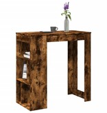 VidaXL Bartafel met rekken 102x50x103,5 cm bewerkt hout gerookt eiken