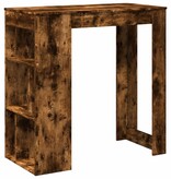 VidaXL Bartafel met rekken 102x50x103,5 cm bewerkt hout gerookt eiken