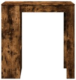 VidaXL Bartafel met rekken 102x50x103,5 cm bewerkt hout gerookt eiken