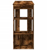 VidaXL Bartafel met rekken 102x50x103,5 cm bewerkt hout gerookt eiken