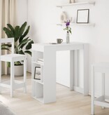VidaXL Bartafel met rekken 102x50x103,5 cm bewerkt hout wit