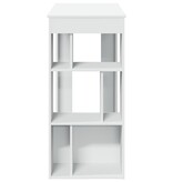 VidaXL Bartafel met rekken 102x50x103,5 cm bewerkt hout wit