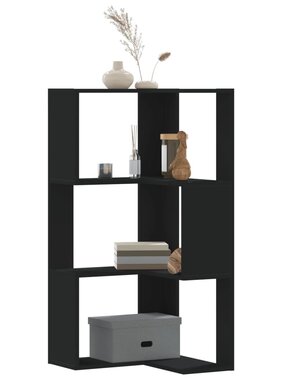 VidaXL Boekenkast 3-laags hoek 50x50x102 cm bewerkt hout zwart