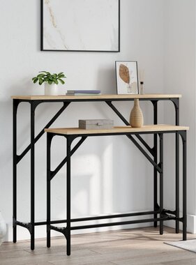 VidaXL Wandtafels 2 st bewerkt hout sonoma eikenkleurig