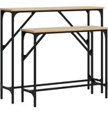 VidaXL Wandtafels 2 st bewerkt hout sonoma eikenkleurig