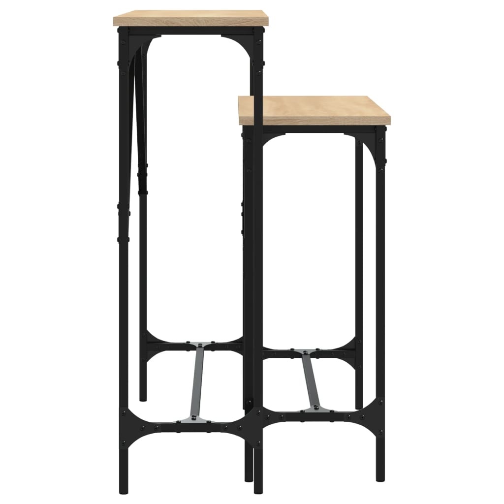 VidaXL Wandtafels 2 st bewerkt hout sonoma eikenkleurig