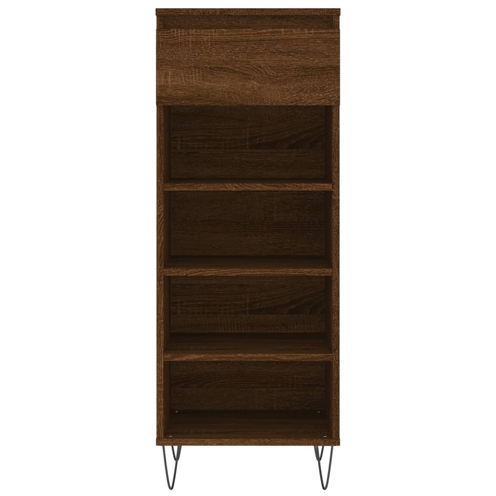 VidaXL Schoenenkast 40x36x105 cm bewerkt hout bruin eikenkleur