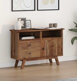 VidaXL Dressoir met lade Bruin 100 x 30 x 68 cm Massief Teakhout