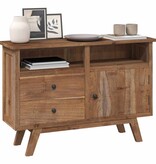 VidaXL Dressoir met lade Bruin 100 x 30 x 68 cm Massief Teakhout