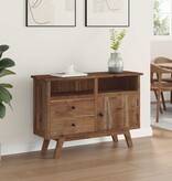 VidaXL Dressoir met lade Bruin 100 x 30 x 68 cm Massief Teakhout