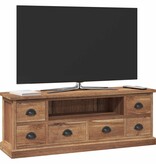 VidaXL TV-standaard met lade Bruin 110 x 30 x 40 cm Massief Teakhout