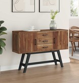 VidaXL TV-standaard met lade Bruin 110 x 30 x 75 cm Massief Teakhout