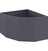 VidaXL Hoek Plantbak Antraciet 60 x 60 x 35 cm Staal