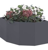 VidaXL Hoek Plantbak Antraciet 60 x 60 x 35 cm Staal